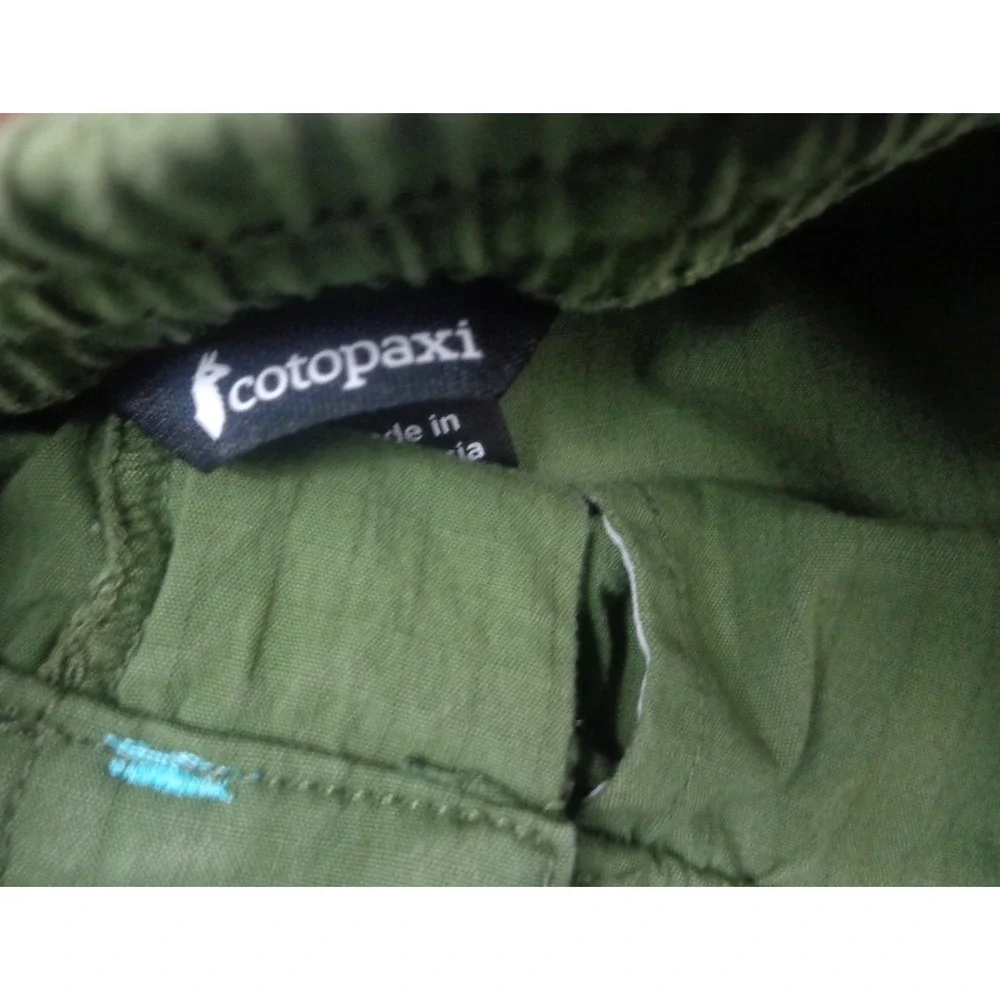 Cotopaxi Shorts Men's S Green Salto Organic Ripstop Elastic Waist Drawstring